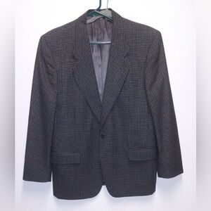 Vintage Louis Feraud Sport Coat Herringbone Pattern 100% Wool